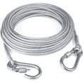 thumbnail image 1 of Reflective Dog Tie Out Cable for Dogs up to 250 lbs, Steel Wire Dog Leash Cable with Double Attachment Loop, 1 of 5