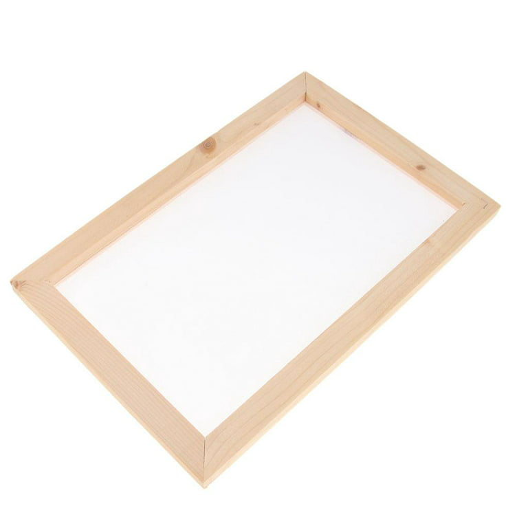 2 Pieces Paper Making Wooden Paper Making Mould Papermaking Screen Kits  Mould Frame Rectangle Wooden Paper Making Screen Tools for DIY Paper Craft  Flower Handcraft(5 x 7 Inches, 7.8 x 7.8 Inches) 