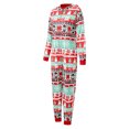 thumbnail image 2 of Seyurigaoka Family Matching Christmas Pajamas Outfit Cartoon Print Long Sleeve Hooded Jumpsuit Elasticated Closure Festive Pjs Clothing, 2 of 9