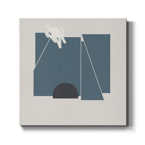 Wexford Home Blue Felt II-Premium Gallery Wrapped Canvas, 10" x 10" - Ready to Hang