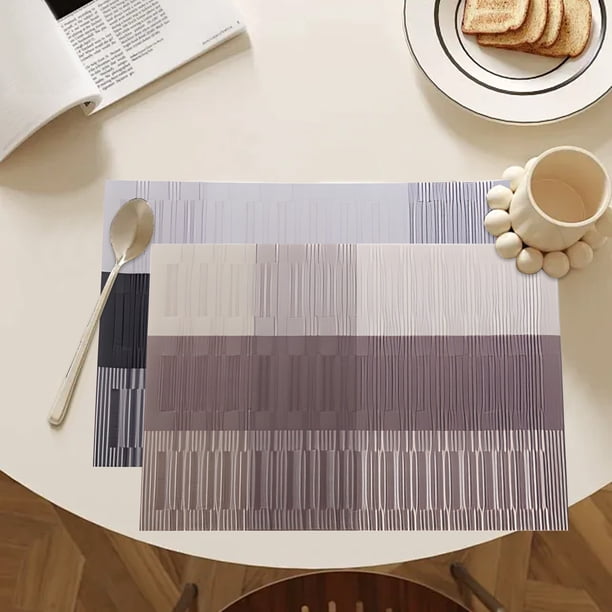 Fiudx Tapete de Aislamiento Térmico de Pvc, Antiescaldaduras, Antideslizante, Estilo Occidental, Elegante Mantel para Mesa de Comedor, Multifunción, Fácil de Limpiar, 45 X 30 Cm.