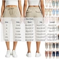 thumbnail image 4 of VBVC Women's Cargo Capri Pants with Pockets , Casual Summer Drawstring Knee Length Shorts , Ladies' Lightweight Outdoor Hiking Trousers for Women, Blue , S-3XL, 4 of 7