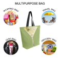 thumbnail image 7 of FORMRS Womens Canvas Tote Bag with Zipper Inner Pocket Shoulder Handbag, Martini with Olive, 7 of 7