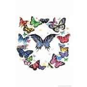 Dark Butterfly Ring by Nene Thomas Butterfly Poster Vintage Poster Prints Butterflies in Flight Wall Decor Butterfly Illustrations Insect Art Cool Wall Art Print Poster 12x18