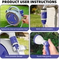 thumbnail image 3 of Retractable Garden Hose Reel 1/2 Inch x 50 FT | Heavy Duty Rewind Wall Mount Hose Holder with 10-  Nozzle for Garden Watering,  & Boat Washing, Pet Cleaning, 3 of 6