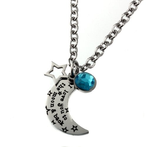 R H Jewelry R H Jewelry Stainless Steel I Love You To The Moon And Back Necklace With Light Blue Plastic Acrylic Crystal Charm Walmart Com Walmart Com R H Jewelry R H Jewelry Stainless Steel I Love You To The Moon And Back Necklace With Light Blue Plastic Acrylic Crystal Charm Walmart Com Walmart Com