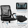 thumbnail image 6 of VECELO Mid-Back Swivel Adjustable Ergonomic Office Chair, Mesh Lumbar Support and Adjustable Arms Task Chair for Computer, Black, 6 of 16