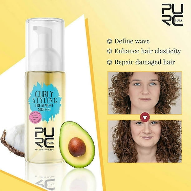 Curls Boosting Hair Foam Mousse - Curls Styling Cream, Lightweight Definition Hold - Volumizing Extra Fullness for All Curly Hair Types