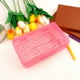 thumbnail image 7 of Plastic Pencil Box, Large Capacity Clear Pencil Case, 2 Pack Hard Pencil Case, Clear Crayon Box with Snap-tight Lid Stackable Design, Plastic Storage Box for Office Supplies, Hot Pink, 7 of 7