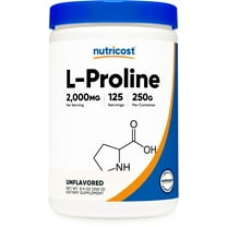 Nutricost L-Proline Powder 250 Grams - 2,000mg Per Serving, Amino Acid Supplement
