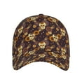 thumbnail image 2 of Naloa Original Classic Low Profile Hat Men Women Baseball Cap Dad Hat Adjustable Unconstructed Sunflowers with Skull and Hand Print Cap, 2 of 9