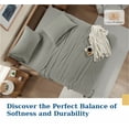 thumbnail image 2 of Casa Platino Full Size Bed Sheets Set - Washed Ultra-Soft Microfiber Full Bed Sheets - Extra Soft - 4 Piece Set - Bedding Sheets & Pillowcases, Full-Silver, 2 of 8