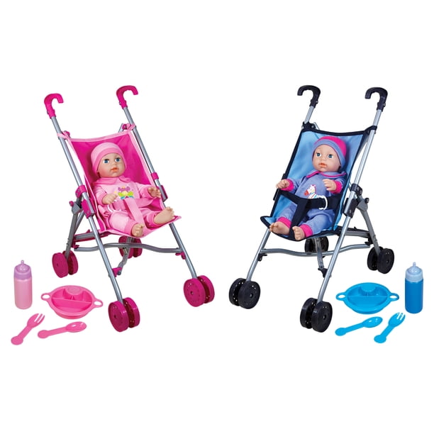 Lissi Baby Doll Umbrella Stroller Twin Set With 2 Toy Baby Dolls Walmart Com Walmart Com