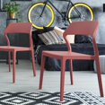thumbnail image 3 of Compamia Snow Resin Dining Chair in Marsala finish, 3 of 9