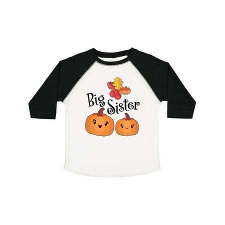 

Inktastic Big Sister Pumpkins with Fall Leaves Gift Toddler Toddler Girl T-Shirt