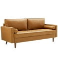 thumbnail image 2 of Valour Upholstered Faux Leather Sofa-EEI-3765-TAN, 2 of 9