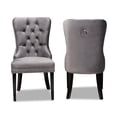 thumbnail image 3 of Baxton Studio Remy Modern Transitional Grey Velvet Fabric Upholstered Espresso Finished 2-Piece Wood Dining Chair Set Set, 3 of 9