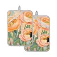 thumbnail image 7 of Yayeee Pot Holders Kitchen Heat Resistant with Pocket 7"x9.8" Cotton Oven Cooking Hot Pads, Abstract Floral Art, 7 of 7