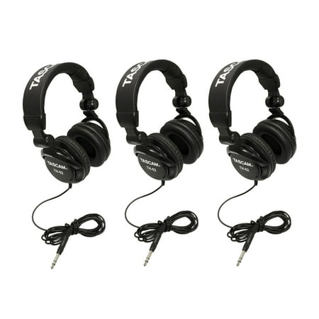 TASCAM Padded Foldable Recording Mixing Home & Studio Headphones, Black (3 (Best Headphones For Recording And Mixing)
