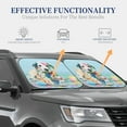 thumbnail image 4 of Bingfone A Funny Little Dalmatian Puppy Print 2-Piece Sun Shade Front Windshield - Foldable Car Front Window Sunshades For Most Sedans Suv Truck - Large, 4 of 7