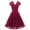 Wine, variant on Qiopertar V Neck Sleeveless Dress for Women Vintage Retro Cocktail Party Casual Printed A-Line Summer Dress, Wine S