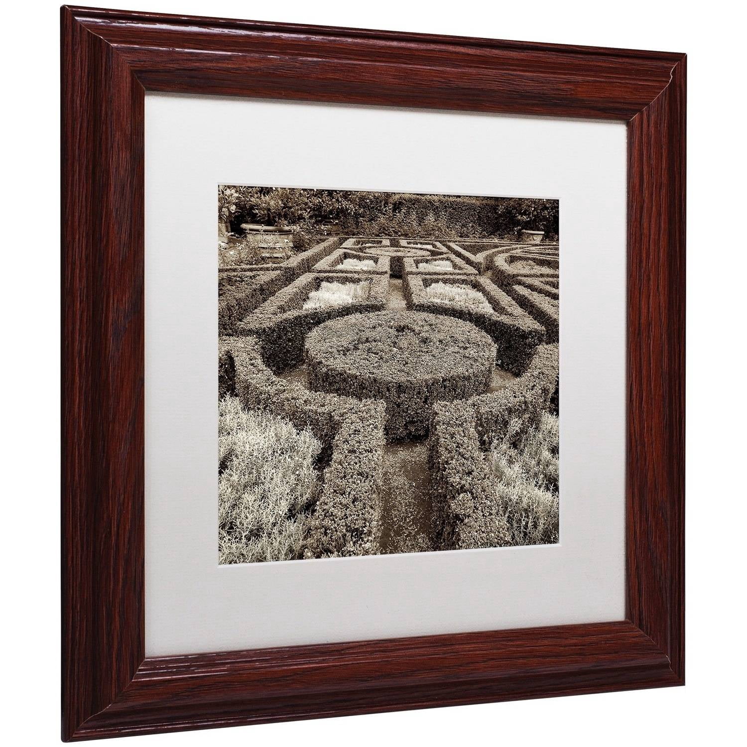 Trademark Fine Art "Tuscan Giardini I" Canvas Art by Alan Blaustein, White Matte, Wood Frame