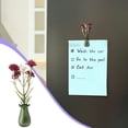 thumbnail image 3 of Mini Glass Wall Hanging Vase with Artificial Purple Flowers, Magnetic Fridge or Wall Decor for Bathroom, Kitchen, Bedroom and Small Spaces, 3 of 7