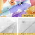 thumbnail image 4 of Spring Color Floral No Hooks Shower Curtain with Snap-in Liner Watercolors Wildflowers Fields Botanical Shower Curtains for Bathroom, Waterproof, Easy Install, Washable 72"x96", 4 of 9