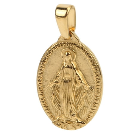 Jesus Necklace Gold Color Catholic Medal Creativity For Gift Giving For Daily...