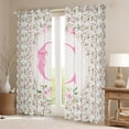 thumbnail image 2 of Castle Fairy Personalized Initial Letter C Curtains Pack Of 2 (42X84 Each) for Children Women Men,Floral Rose Bow-Tiecurtains Blackout,Monogrammed Alphabet Bedroom Curtains,Breathable Home Decor, 2 of 6