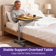 thumbnail image 4 of KEKOY Overbed Table, Adjustable Overbed Bedside Table with Wheels, Tilt Table for Medical Home Care and Hospital Use,Smooth Rolling, Stable Support Design, 4 of 6