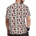 thumbnail image 2 of Wukai Christmas Cat Print Men's Short-Sleeved Mesh T-Shirt,Quick-Dry Short Sleeve Workout T-Shirt-X-Small, 2 of 8