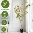 thumbnail image 4 of 5FT Lifelike Artificial Bougainvillea Tree - Faux Flowering Plant with Pot for Indoor Home Office Decor, 4 of 6