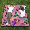 thumbnail image 5 of Coolnut Extra Large Outdoor Picnic Blanket, Colorful Butterfly Waterproof Beach Blanket Sand Free Foldable Picnic Mat for Camping,Park,Beach,Hiking, 5 of 6