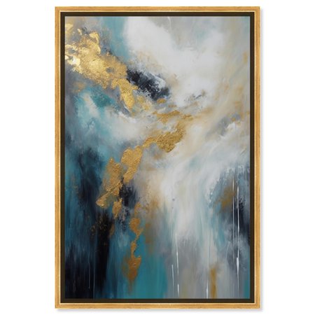 Real Glam Clouds Canvas Timeless Abstract Wall Art by Art Remedy, Gold Frame, 36" x 54"