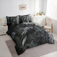 thumbnail image 3 of jejeloiu Black Raven Bird Twin Bedding Sets 7-Piece,Dark And Mysterious Bedding Comforter Set,Black Flower Floral Sheet Sets For Child,Luxury Bedroom Decor Reversible, 3 of 8