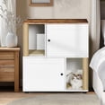 thumbnail image 2 of OUTGOODS Double Cat Litter Box Enclosure Furniture, Engineered Wood, Natural Finish, 2 of 9
