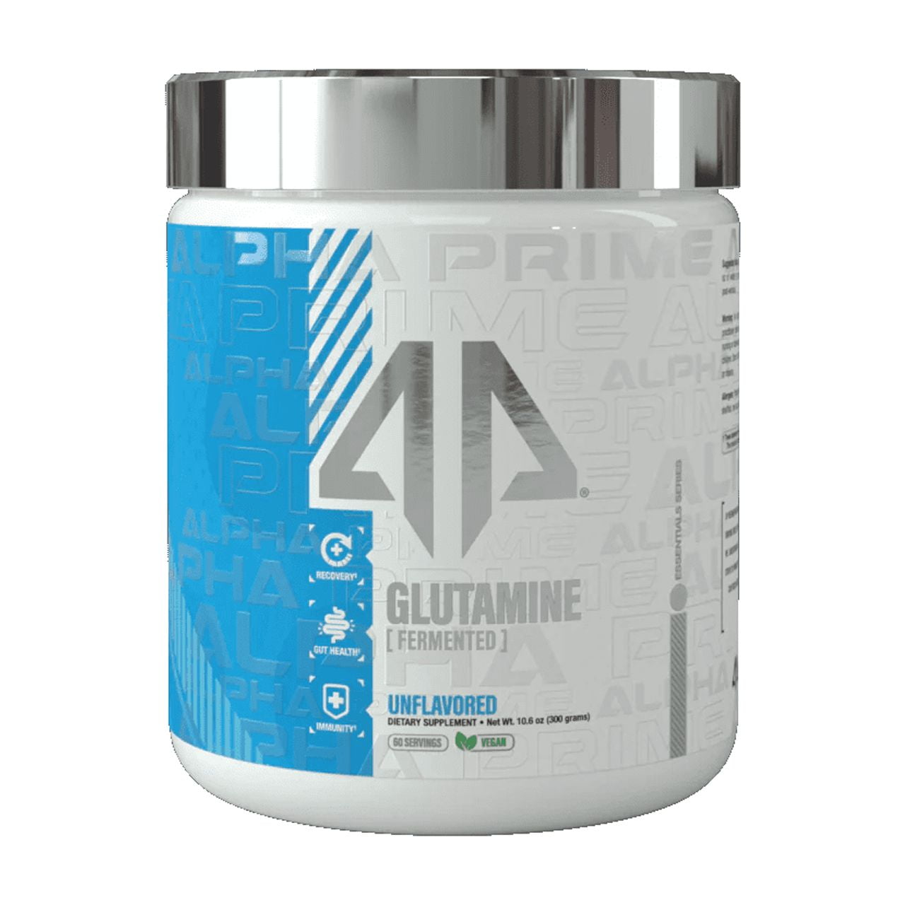 Alpha Prime Supplements Glutamine 300 Fermented Powder with 5000mg L-Glutamine, Unflavored (60 Servings)