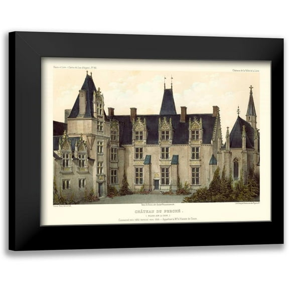 Petit, Victor 14x11 Black Modern Framed Museum Art Print Titled - French Chateaux VIII