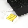 thumbnail image 3 of maskred Chargeur de Batterie en Plastique AAA/AA Protection contre les Courts-Circuits Interface USB Réutilisable Adaptateur de Charge pour Batteries Électriques Blanc, 3 of 6