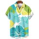 thumbnail image 3 of Camisas de Manga Larga para Hombres, Cómoda Impresión de Manga Corta Blusa de Cuello Redondo Hecha de Poliéster Ligero para el Verano, Camisas de Verano para Hombre, 3 of 3