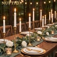 thumbnail image 6 of Nuptio Brass Candlestick Holders Taper Candle Holders, Set of 3 Candle Stick Holders Set, Vintage Modern Decorative Centerpiece for Table Mantel Wedding Housewarming Gift, 6 of 8