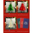 thumbnail image 3 of Tarjetas de Navidad Combinación de tarjetas de Navidad 3D, tarjeta de árbol de Navidad brillante estéreo, con sobres, tarjeta de Año Nuevo 2023, puede escribir mensajes, 3 tarjetas de árbol de Navida, 3 of 4