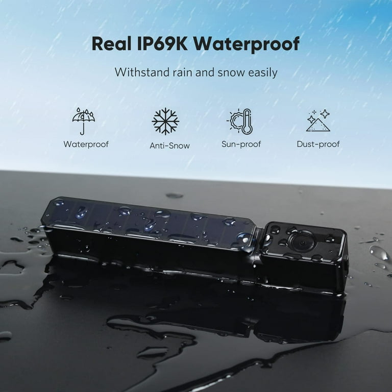 Foxpark 1080P Solar Wireless Backup Camera Kit, 2 Cameras, 5