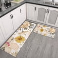 thumbnail image 2 of Pioneer Flower Floral Print Pattern Kitchen Rugs Sets Of 2,Anti Fatigue Kitchen Mat Rugs Non Slip Washable,Decorative Kitchen Floor Mats for Kitchen,Sink,Laundry,17"x30"+17"x47", 2 of 7