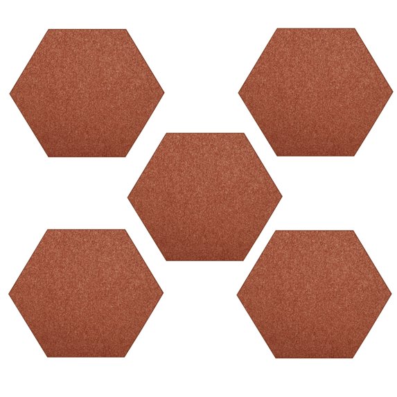 Furnish My Place Modern Plush Solid Rust Color Rug - Pets and Kids Friendly Rug, Indoor/Outdoor Mat, Area Rugs Great for Kids, Pets, Event, Wedding, Living Room, Made in USA, 2' Hexagon - Set of 5
