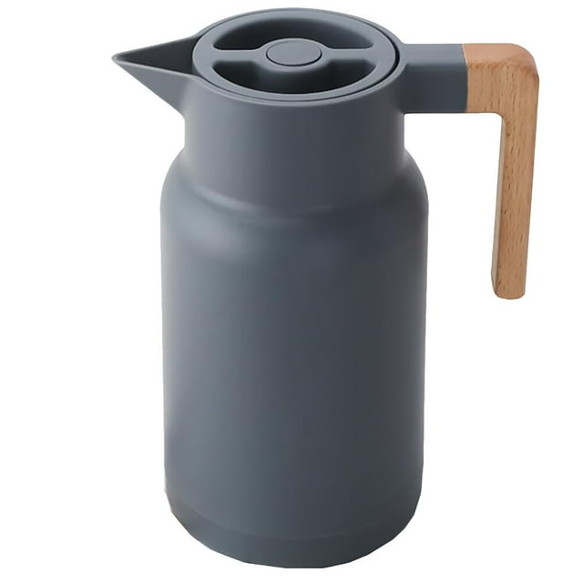 Water Bottle Pot Insulated Kettle Large Capacity Thermal Bottle Household Water Container for Home Restaurant (Grey)