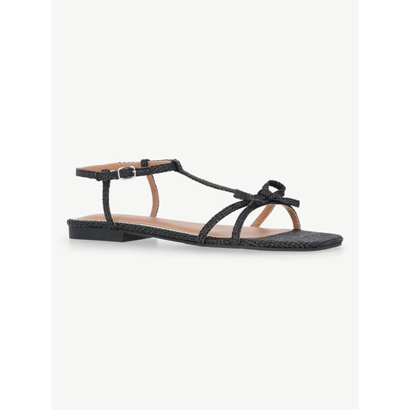 Free Assembly Women's Flat Sandals with Bow