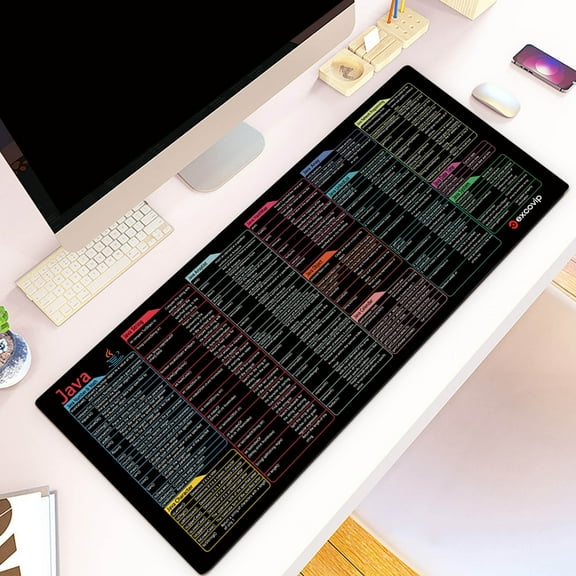 Leather Waterproof Desktop Carpet, Super Large Non-Slip Mouse Pad with Sewn Edges, Perfect for Office Desk & Home Use - Clearance