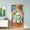 thumbnail image 4 of YWIYIUD 1PC Happy Easter Door Cover Easter Decorations, 71x35 Inch Easter Rabbit Eggs Door Banner Welcome Easter Banner Spring Theme Rabbit Door for Front Door Wall Indoor Outdoor Home Decor, 4 of 7